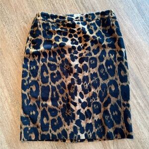 Talbots animal print pencil skirt